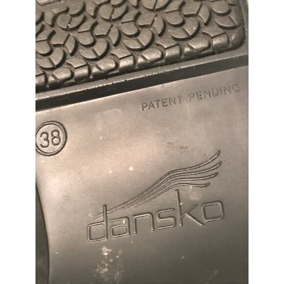 Dansko Professional Clogs Womens 38 Black Metallic Stripe Comfort Nursing Shoes - Picture 6 of 9